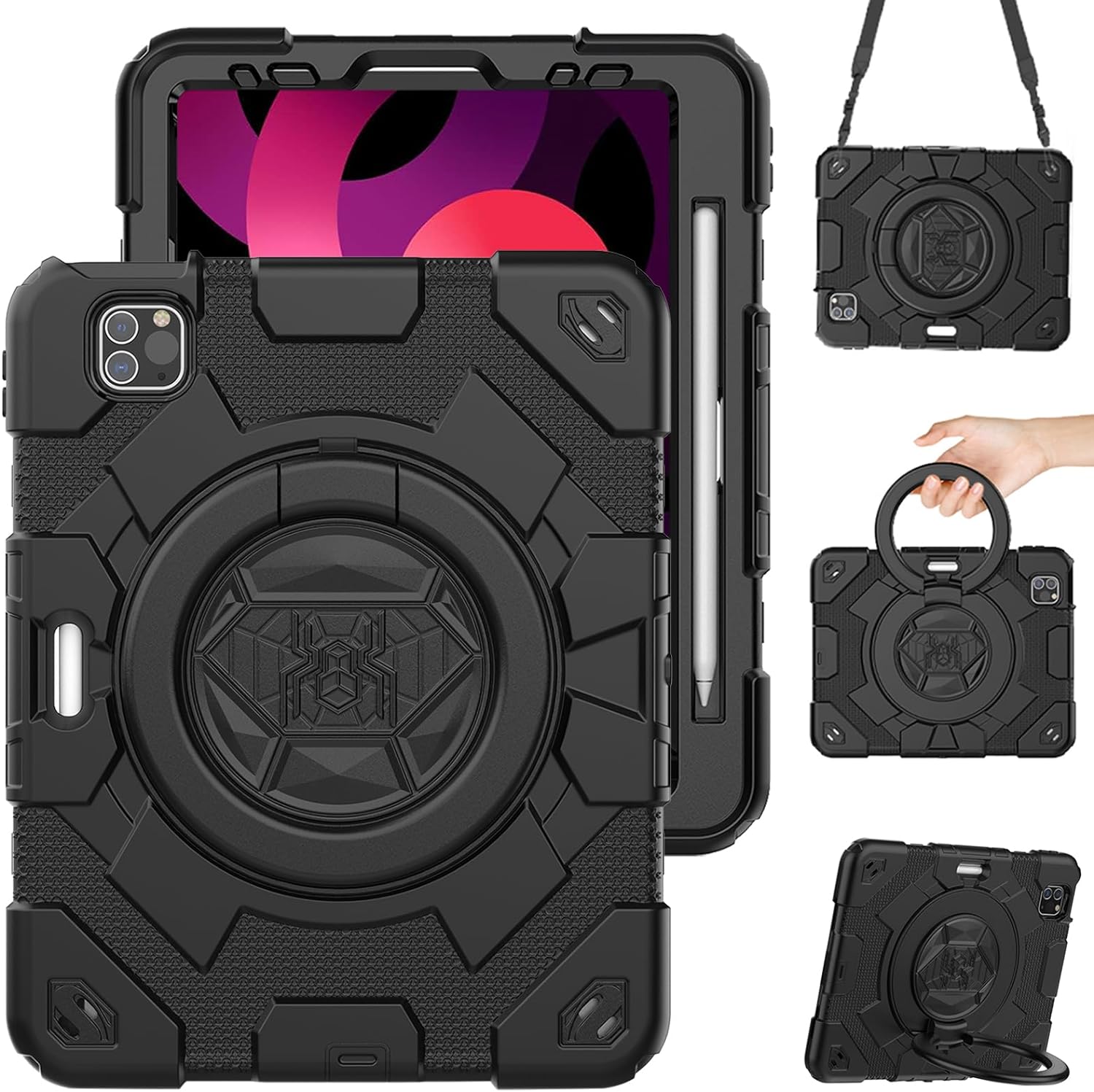 Étui robuste Defender Ring pour enfants avec sangle pour iPad Air 4/5 (4e/5e génération) / iPad Pro 11 Étui robuste Defender Ring pour enfants avec sangle pour iPad Air 4/5 (4e/5e génération) / iPad Pro 11